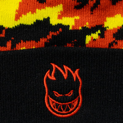 Spitfire Bighead Flame Beanie Black/Red/yellow