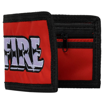 Spitfire Burnout Script Bifold Wallet Red