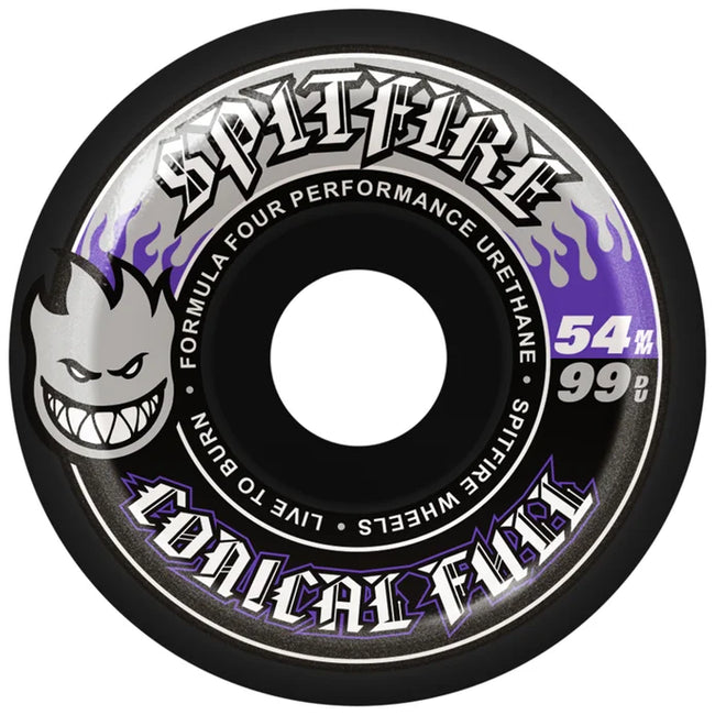 Spitfire Color Pack Conical Full Wheel Black 54mm 99D