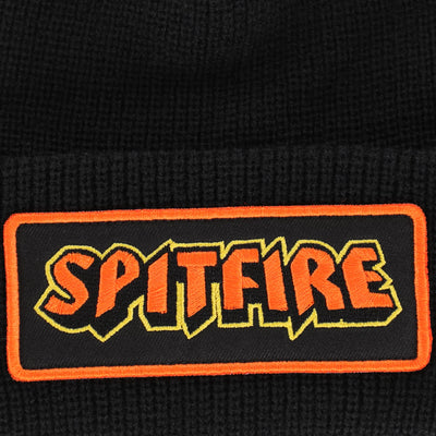 Spitfire Hellfire Script Patch Beanie Black