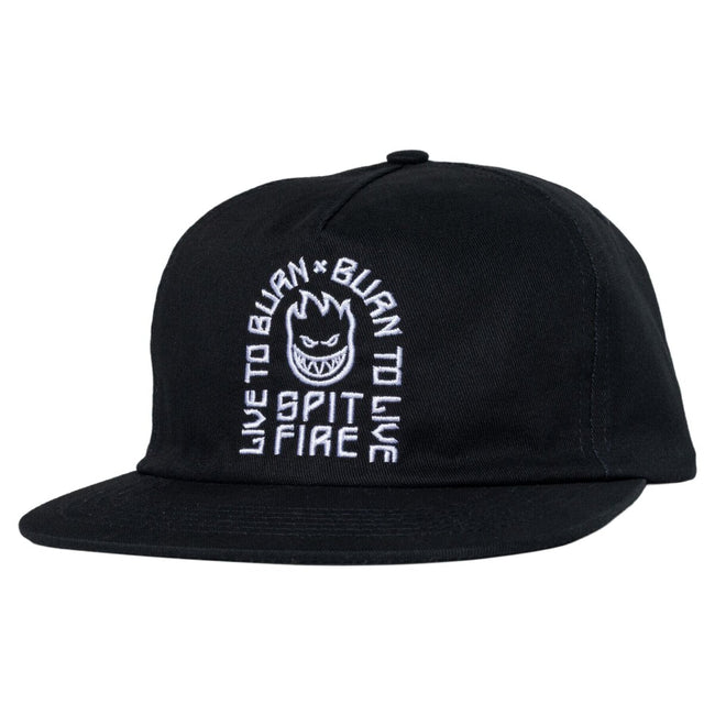 Spitfire Live To Burn Cap Black/White