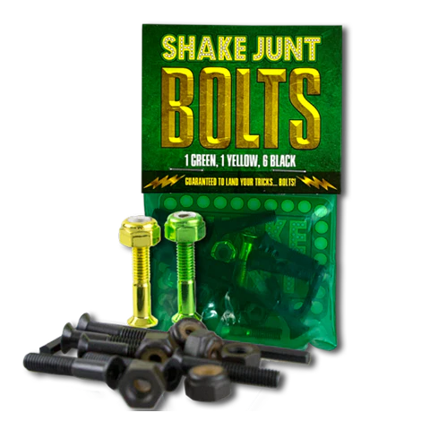 Shake Junt Bag O' Bolts 1 Green, 1 Yellow, 6 black 1" Allen