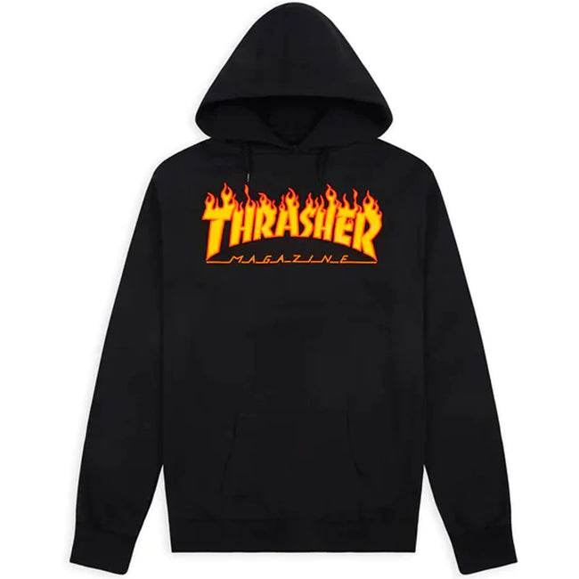 Thrasher Magazine Flame Logo Hood Black
