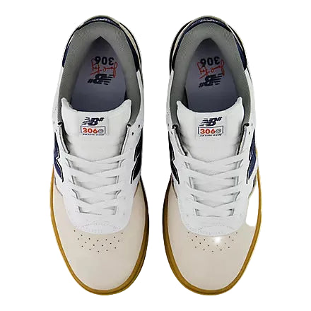 New Balance Numeric Jamie Foy 306C Shoe WHITE with NB NAVY
