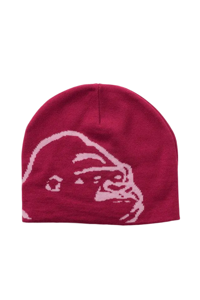 Xlarge Gorilla Skull Beanie Plum