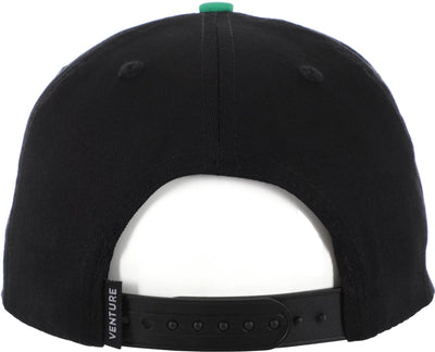 Venture  Basic '92 Snapback hat Black w Green