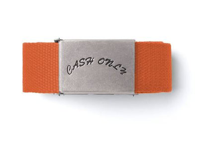 Cash Only Logo Web Belt Orange