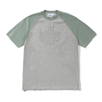 Butter Goods Harvest Raglan Tee Mint/Heather Grey