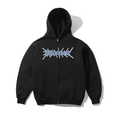 Butter Goods Nail Logo Zip-Thru Hood Black