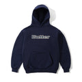 Butter Goods Plaid Logo Applique Pullover Hood Navy