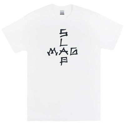 Slap Magazine Cross Logo T-Shirt White