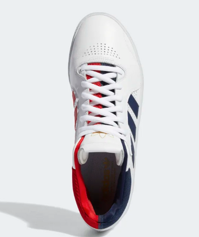 Adidas Tyshawn Jones Shoe White with Navy/Red