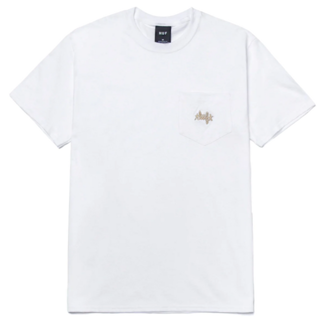 Huf Haze Script Pocket T-Shirt White