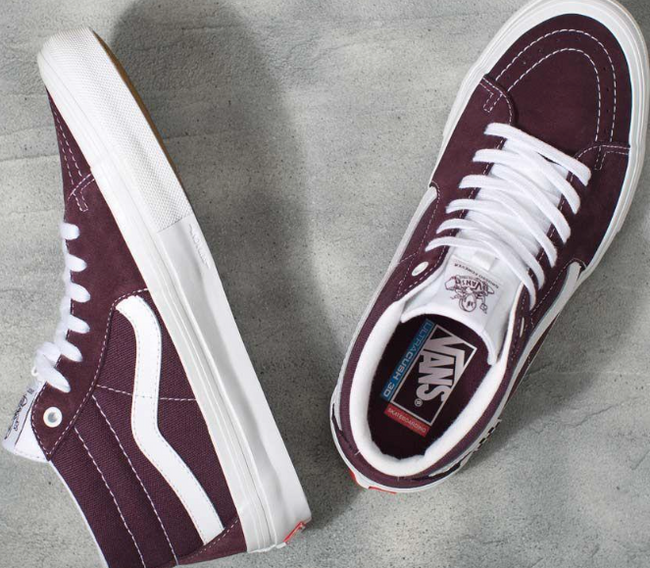 Vans sk8 2025 mid burgundy